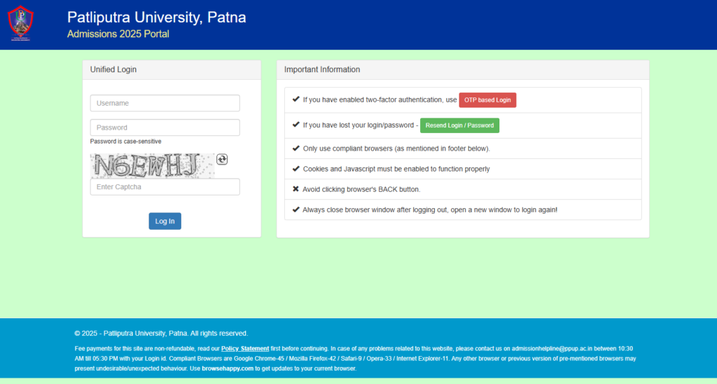 PPU UG 1st Merit List 2025-29 / Check 1st Merit List PPU UG 1st Merit List 2025-29 / Check 1st Merit List