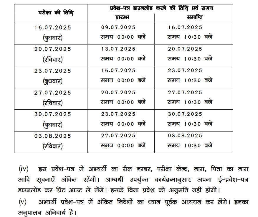 Bihar Police AdmitCard 2025 Download image 1