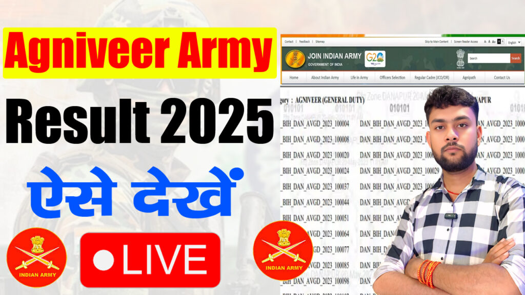 Indian Army Agniveer Result 2025 