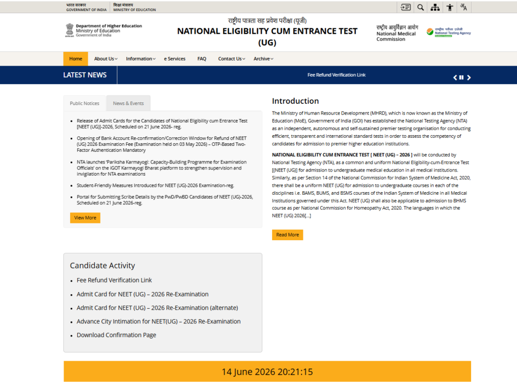 NTA NEET UG Re-Exam Admit Card 2026 image 20