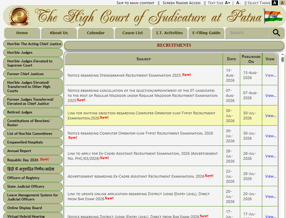 Patna High Court Assistant Recruitment 2026 image 14