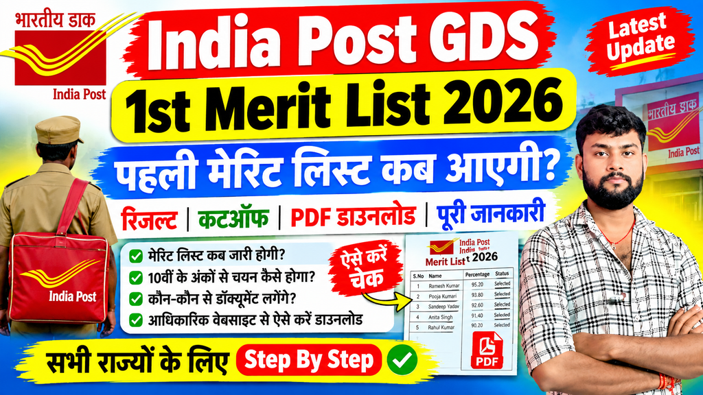 India Post GDS 1st Merit List 2026
