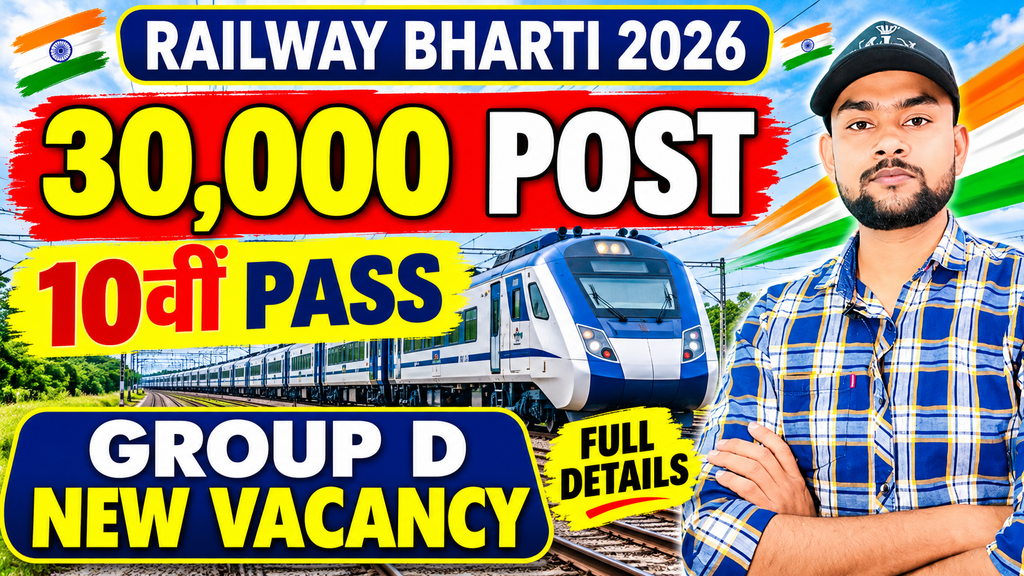 Railway Group D Recruitment 2026: 30,000 Posts for 10th Pass Railway Bharti 2026 Group D Vacancy